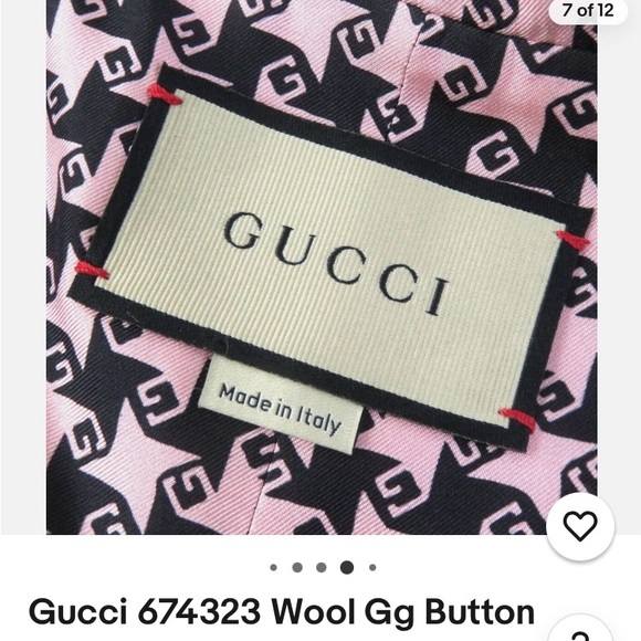 Gucci beautiful pink and black herringbone check jacket - Picture 3 of 6